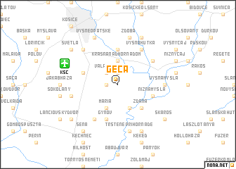 map of Geča