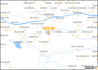 map of Gečiai
