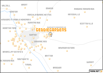 map of Geddie Gardens