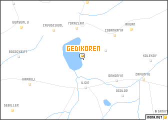 map of Gedikören