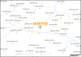 map of Gedminiai