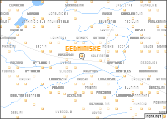 map of Gėdminiškė