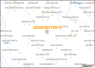 map of Gedőváritanya