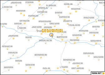 map of Gedvainiai