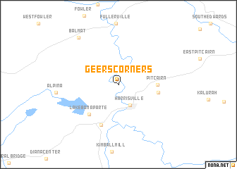 map of Geers Corners