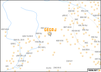 map of Gegaj