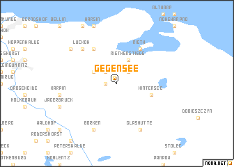 map of Gegensee