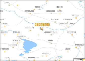 map of Gegrėnai