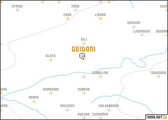 map of Ģeidāni
