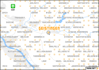 map of Geistingen