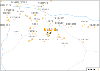 map of Gelāb