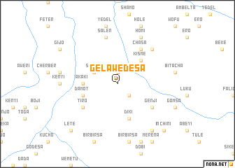 map of Gela Wedēsa
