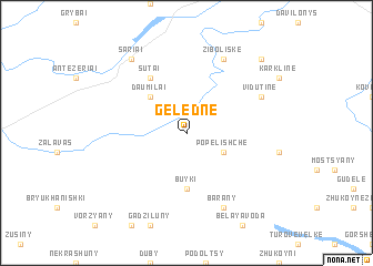map of Gelednė