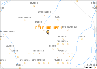 map of Geleh Anjīreh