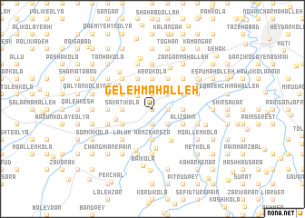 map of Geleh Maḩalleh