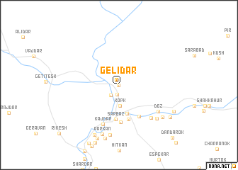 map of Gelī Dar