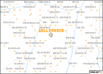 map of Gellénháza
