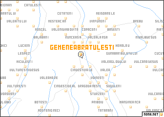 map of Gemenea-Brătuleşti