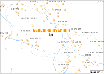 map of Gendī Khorī-ye Mīānī