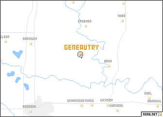 map of Gene Autry