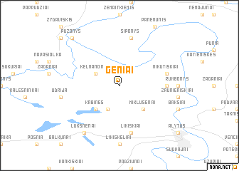 map of Geniai