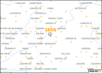 map of Génis