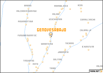 map of Genovesa Bajo