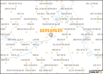 map of Gensungen