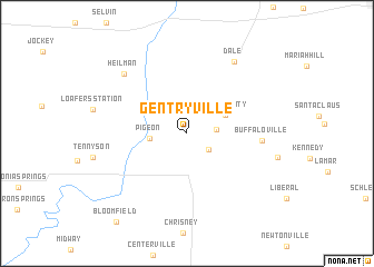 map of Gentryville