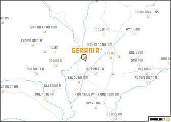 map of Geránia