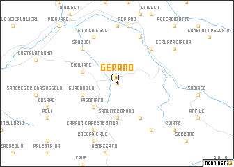 map of Gerano