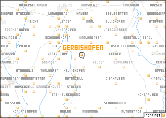 map of Gerbishofen