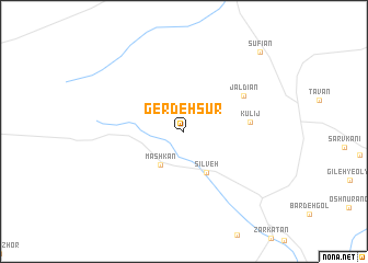 map of Gerdeh Sūr