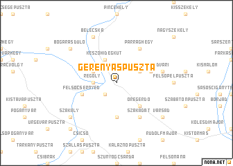 map of Gerenyáspuszta