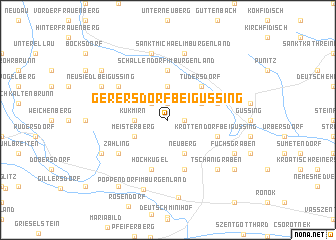 map of Gerersdorf bei Güssing