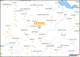 map of Gërnac