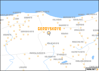 map of Geroyskoye