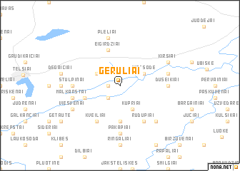 map of Geruliai