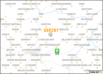 map of Gerzat