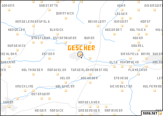 map of Gescher