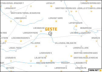 map of Gesté