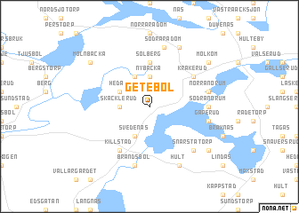 map of Getebol