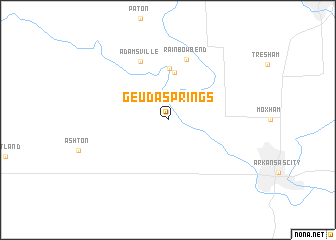 map of Geuda Springs
