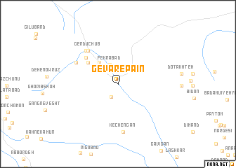 map of Gevar-e Pa\