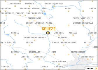 map of Gévezé