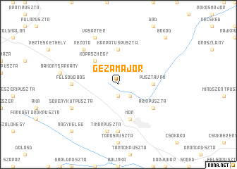 map of Gézamajor