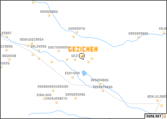 map of Gezīcheh