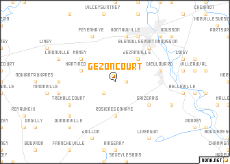 map of Gézoncourt