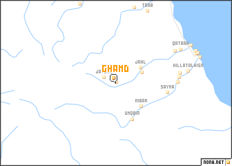 map of Ghamḑ