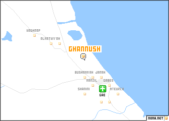 map of Ghannūsh